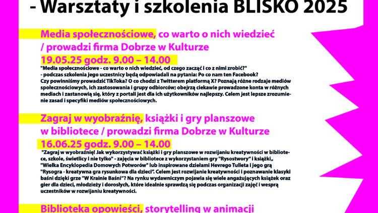 Blisko kultury, blisko nas, biblioteka.