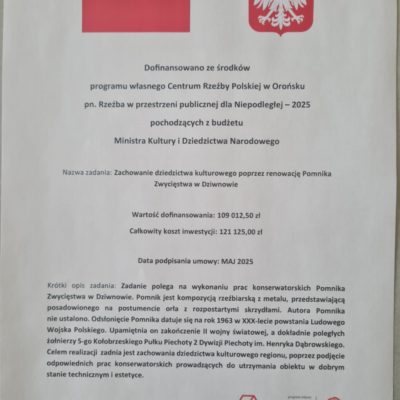 Program „Rzeźba w przestrzeni publicznej dla Niepodległej-2025”