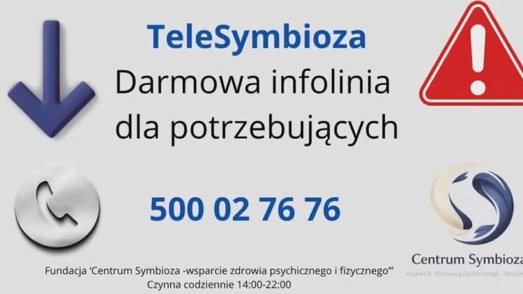 Fundacja Centrum Symbioza – Wsparcie Zdrowia Psychicznego i Fizycznego Bezpłatna infolinia pomocy psychologicznej: 500 02 76 76 www.fundacjasymbioza.org.pl